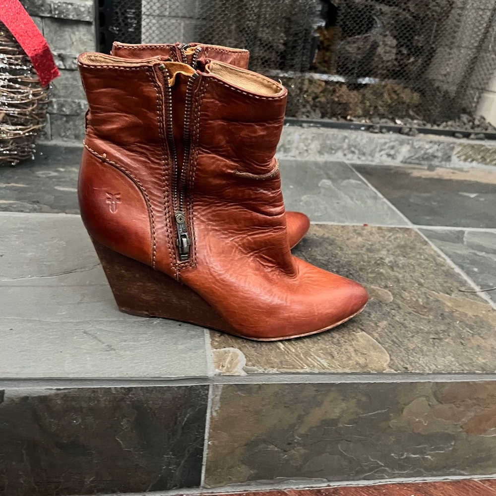 Frye wedge boots